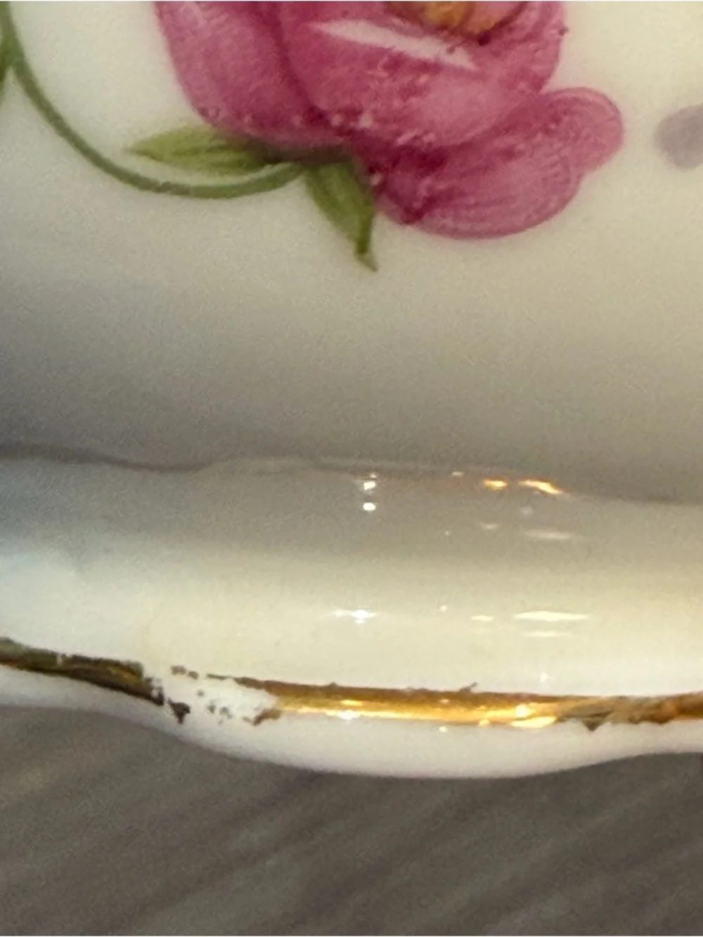 Vintage Lefton Hand Painted Replacement Tea Cup 5804R Pink Purple Flowers - Picture 9 of 16